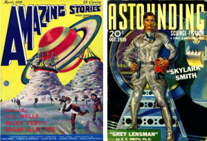 Pulps from the 1920's and 30's like Amazing Stories and Astounding set the foundational ideas for science fiction that would strongly influence later works in the genre. (Images: Public Domain)