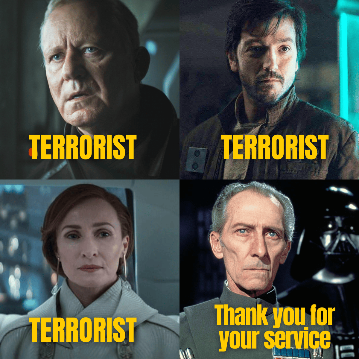 Terrorist, terrorist, terrorist